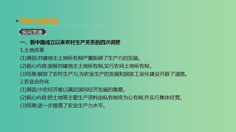 2019年高考历史一轮复习第9单元中国特色社会主义建设的道路单元整合课件新人教版.ppt_第3页