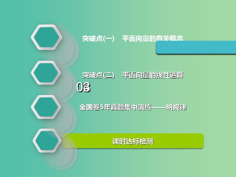 高考数学一轮复习第五章平面向量第一节平面向量的概念及线性运算实用课件理.ppt_第3页