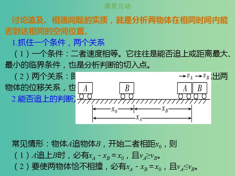 2019版高考物理总复习 第一章 运动的描述 匀变速直线运动的研究 1-3-2 考点强化 追及与相遇问题课件.ppt_第2页