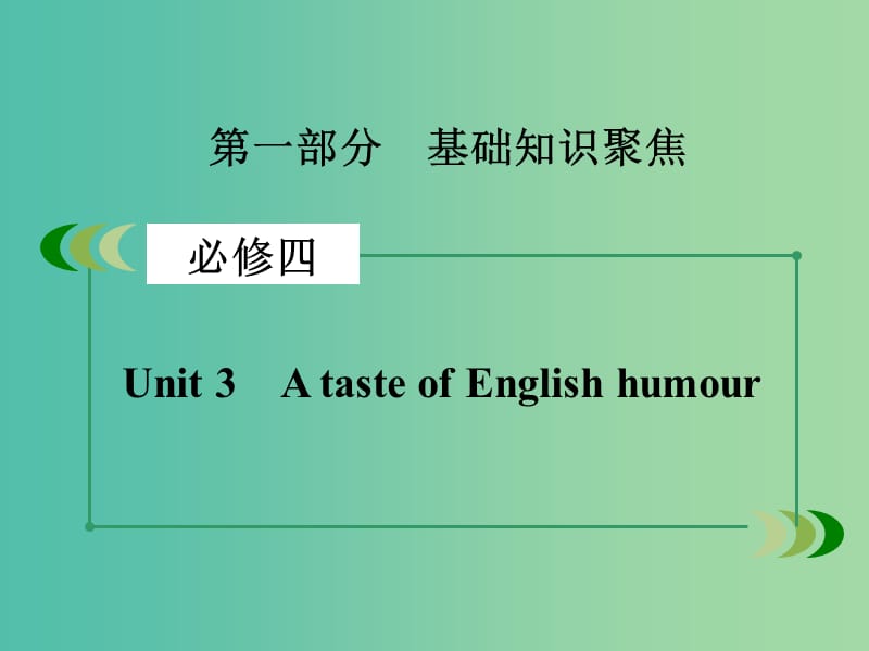 高考英语一轮复习 Unit3 A taste of English humour课件 新人教版必修4.ppt_第2页