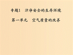 2018年高中化學(xué) 專題1 潔凈安全的生存環(huán)境 第一單元 空氣質(zhì)量的改善課件16 蘇教版選修1 .ppt