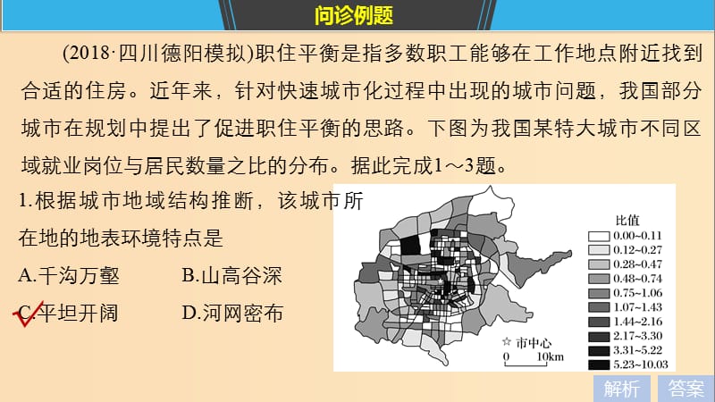 2019版高考地理二轮复习 考前三个月 专题七 人口和城市 常考点三 城市空间结构和城市等级体系课件.ppt_第3页