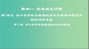 2019年度高考?xì)v史一輪復(fù)習(xí) 第11講 當(dāng)今世界政治格局的多極化趨勢(shì)課件 岳麓版.ppt