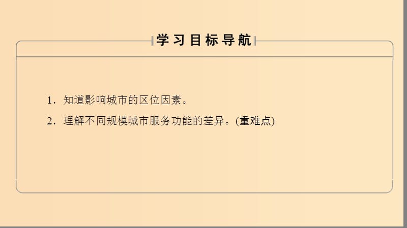 2018秋高中地理 第2单元 城市与地理环境 第2节 城市区位与城市体系课件 鲁教版必修2.ppt_第2页