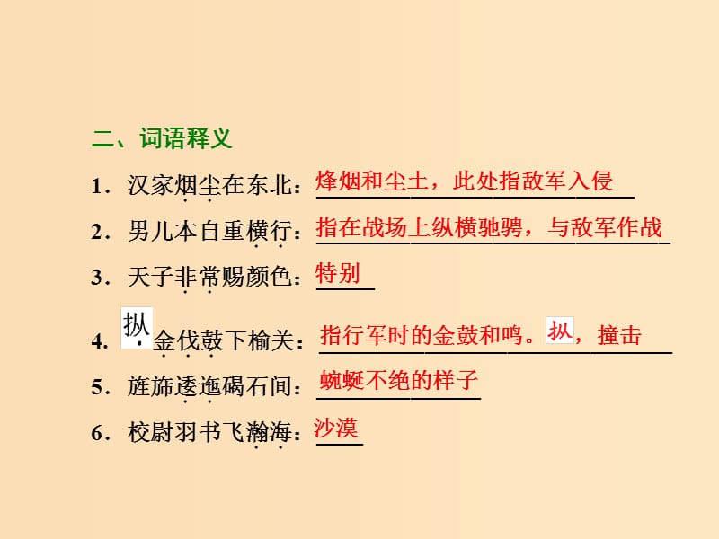 2018-2019学年高中语文 专题二 第二板块 燕歌行 走马川行奉送出师西征课件 苏教版选修《唐诗宋词选读》.ppt_第3页