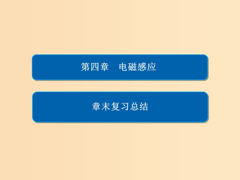 2018-2019学年高中物理 第四章 电磁感应章末复习总结课件 新人教版选修3-2.ppt_第1页