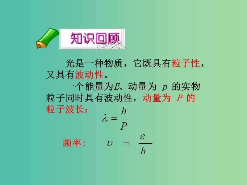 辽宁省大连市高中物理第十七章波粒二象性17.4概率波课件新人教版选修3 .ppt_第2页