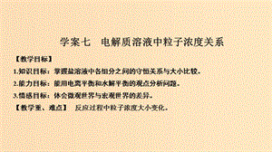 2019版高考化學大一輪復習 第8章 物質在水溶液中的行為 學案七 電解質溶液中粒子濃度關系課件 魯科版.ppt