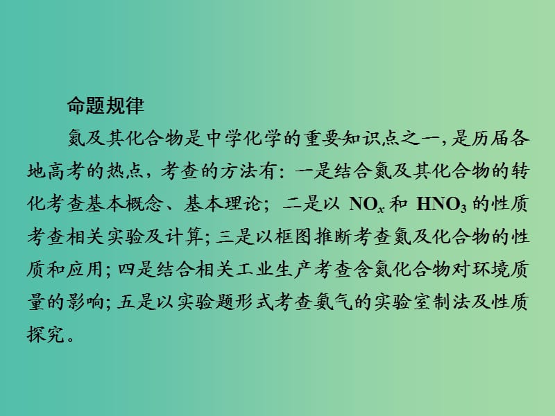 2019高考化学大一轮复习第4章非金属及其化合物4-4氮及其重要化合物课件新人教版.ppt_第3页