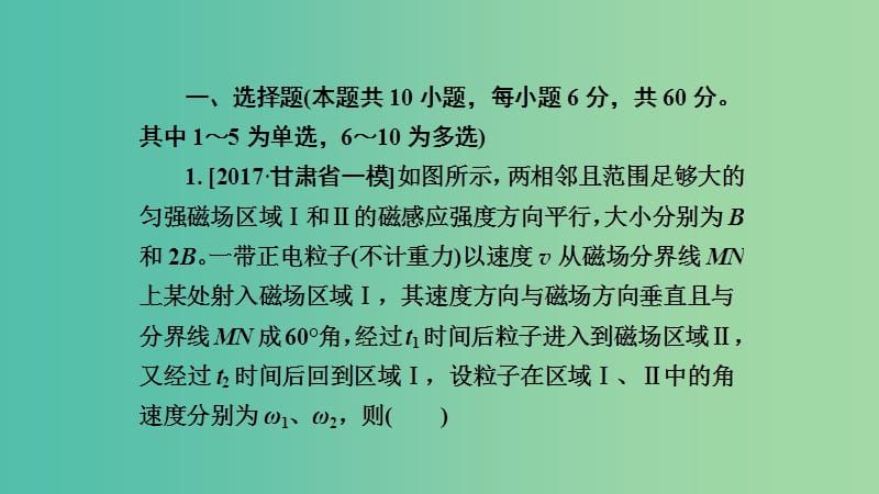 2019年高考物理一轮复习第九章磁场第2讲磁吃运动电荷的作用课件(1).ppt_第3页