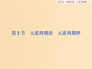 2019版高考化學總復習 第5章 物質結構元素周期律 第2節(jié) 元素周期表 元素周期律課件 新人教版.ppt