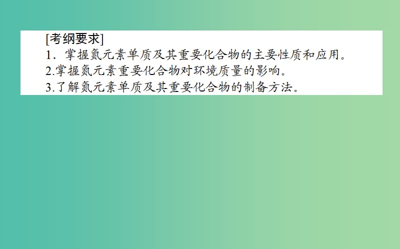 2019届高考化学一轮复习 非金属及其化合物 专题 氮及其化合物课件.ppt_第2页