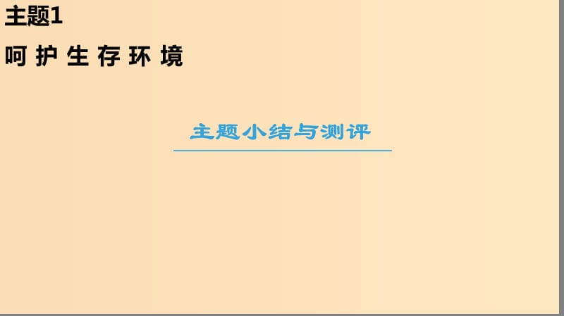 2018-2019学年高中化学主题1呵护生存环境主题小结与测评课件鲁科版选修1 .ppt_第1页