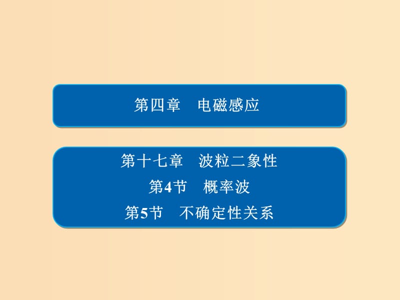 2018-2019高中物理 第十七章 波粒二象性 17-4、5 概率波 不確定性關(guān)系課件 新人教版選修3-5.ppt_第1頁