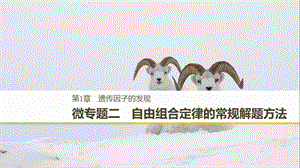 粵渝冀遼蘇皖閩鄂湘津京魯瓊專用2018-2019學(xué)年高中生物第1章遺傳因子的發(fā)現(xiàn)微專題二自由組合定律的常規(guī)解題方法課件新人教版必修2 .ppt