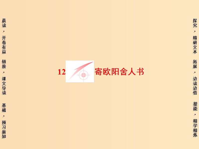 2018-2019学年高中语文 第3单元 12 寄欧阳舍人书课件 粤教版选修《唐宋散文选读》.ppt_第1页