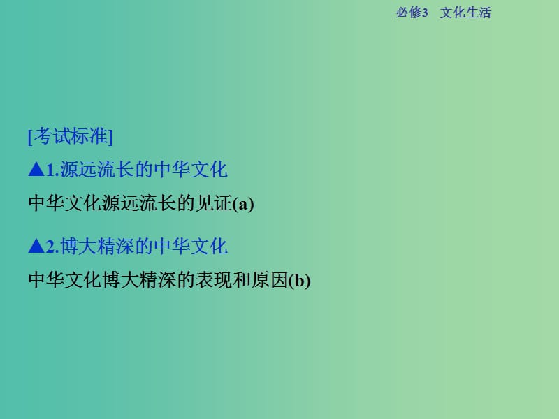 高考政治总复习 第三单元 中华文化与民族精神 第六课 我们的中华文化课件 新人教版必修3.ppt_第2页