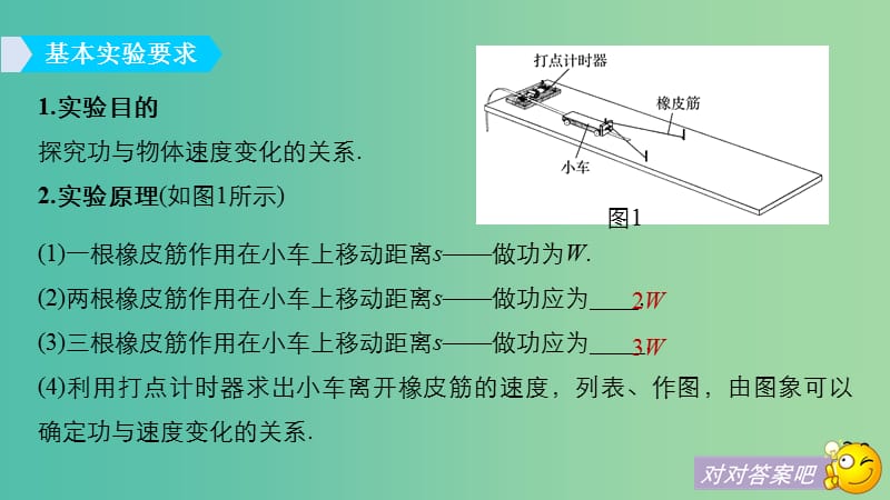 2019年度高考物理一轮复习第五章机械能实验五探究动能定理课件.ppt_第3页