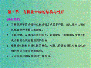 2019年高中化學(xué) 第1章 有機(jī)化合物的結(jié)構(gòu)與性質(zhì) 第2節(jié) 有機(jī)化合物的結(jié)構(gòu)與性質(zhì)課件 魯科版選修5.ppt