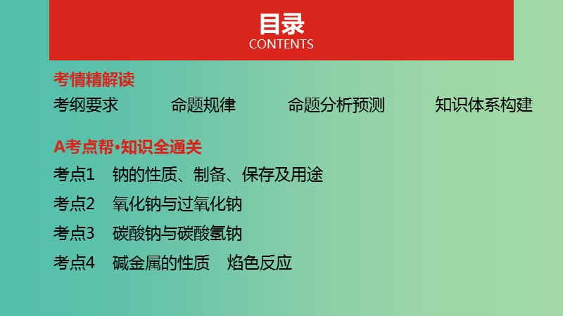 2019年高考化学总复习 专题05 钠及其化合物课件.ppt_第2页