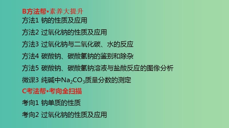 2019年高考化学总复习 专题05 钠及其化合物课件.ppt_第3页