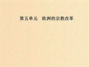 2018-2019學年高中歷史 第五單元 歐洲的宗教改革 第3課 宗教改革運動的擴展課件 新人教版選修1 .ppt