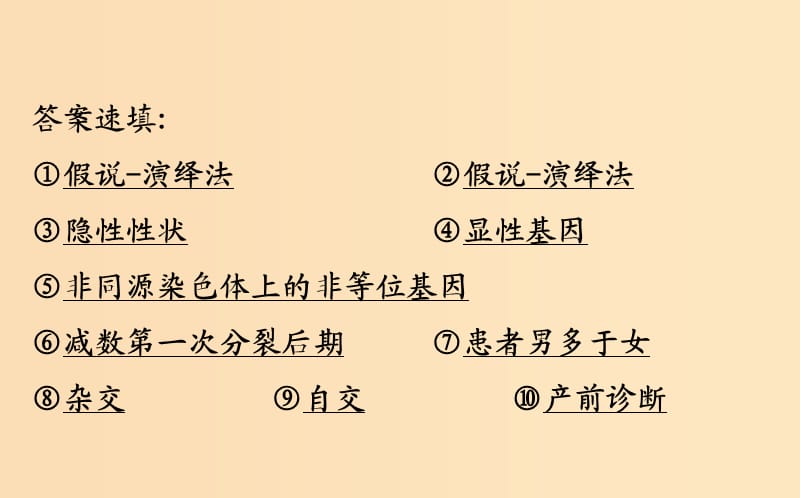 2019版高考生物二轮复习 专题六 遗传的基本规律与人类遗传病课件.ppt_第3页