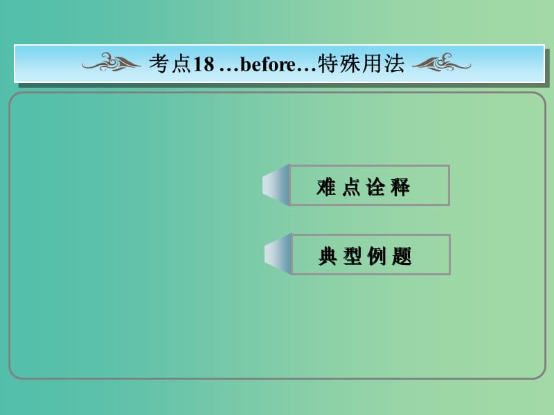 高考英语总复习 常考句式 …before…特殊用法课件 新人教版.ppt_第1页