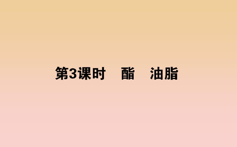 2018-2019學年高中化學 3.2.3 酯 油脂課件 蘇教版必修2.ppt_第1頁