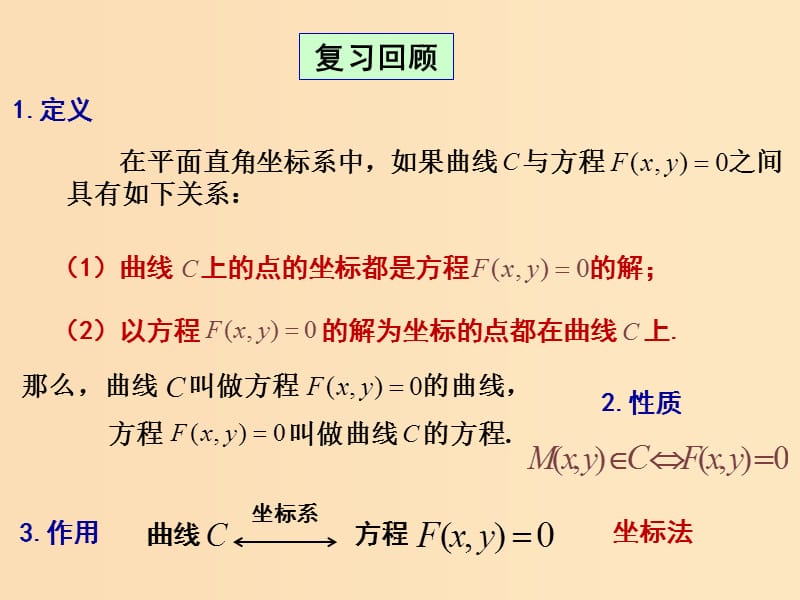 2018年高中数学 第三章 圆锥曲线与方程 3.4.1 曲线与方程课件1 北师大版选修2-1.ppt_第2页