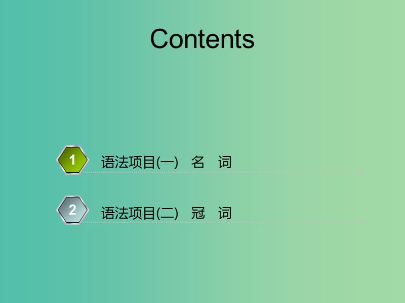 2019版高考英语一轮复习 语法专项 专题一 名词和冠词课件 北师大版.ppt_第2页