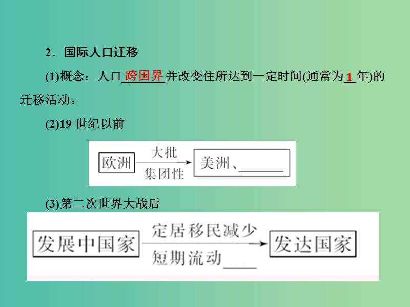 2019届高考地理一轮复习 第二部分 人文地理 第六章 人口的变化 2 人口的空间变化课件 新人教版.ppt_第3页