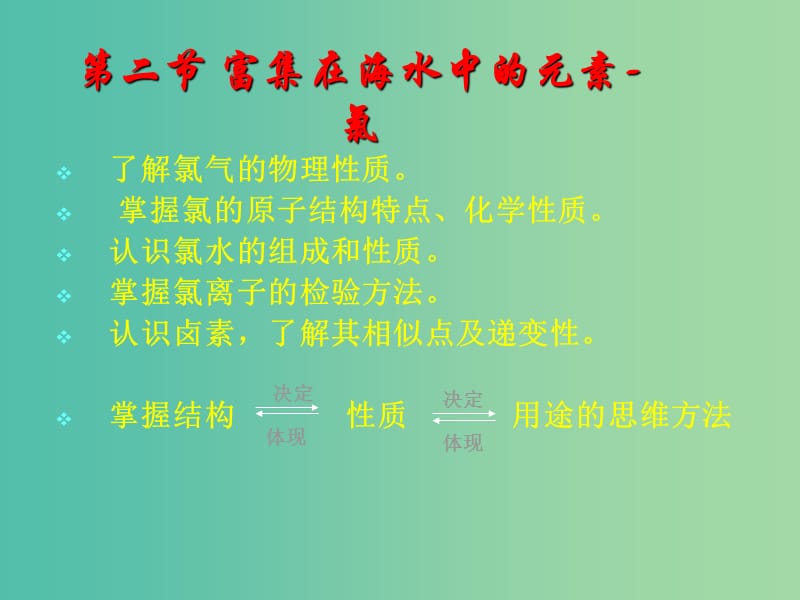 遼寧省撫順市高中化學(xué) 第四章 非金屬及其化合物 4.2 富集在海水中的元素-氯課件 新人教版必修1.ppt_第1頁