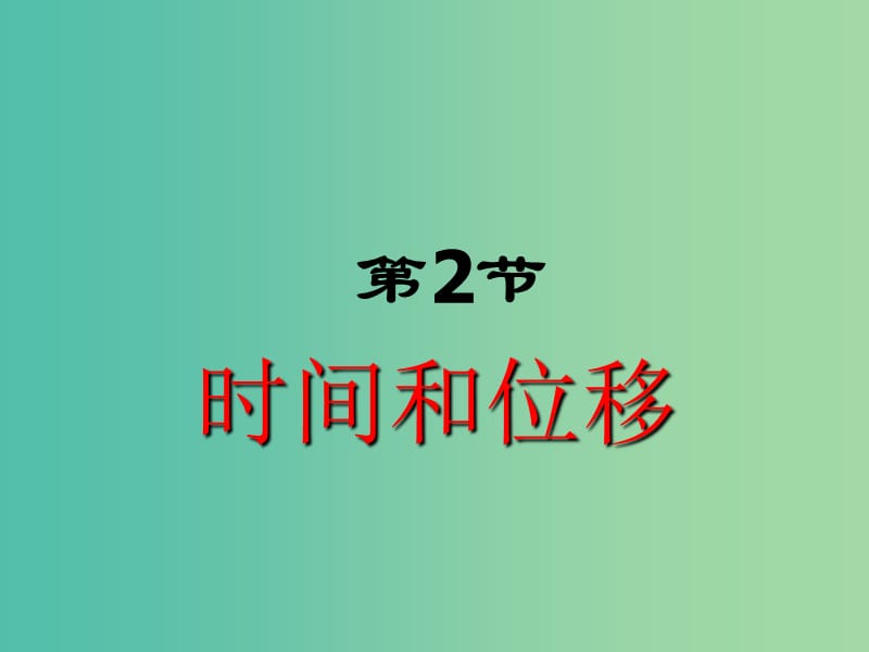 江西省吉安县高中物理 第一章 运动的描述 1.2 时间和位移课件 新人教版必修1.ppt_第1页