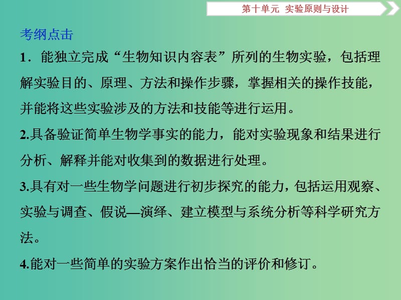 2019届高考生物一轮复习 第十单元 实验原则与设计 加强提升课（八）教材实验整合与实验设计探究能力培优突破课件.ppt_第3页