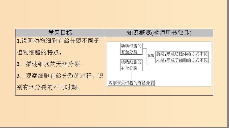 2018-2019学年高中生物第六章细胞的生命历程第1节第2课时动物细胞的有丝分裂无丝分裂及观察根尖分生组织细胞的有丝分裂课件新人教版必修1 .ppt_第2页