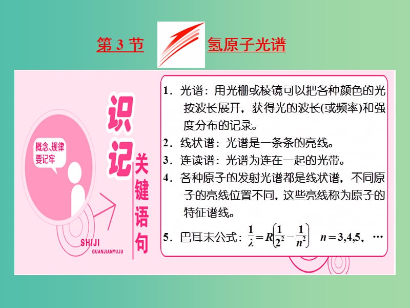 山东省专用2018-2019学年高中物理第十八章原子结构第3节氢原子光谱课件新人教版选修3 .ppt_第1页