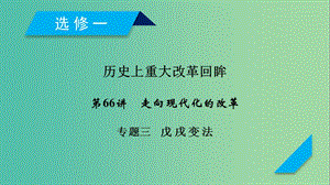 2019屆高考?xì)v史一輪復(fù)習(xí) 第66講 走向現(xiàn)代化的改革 專題3 戊戌變法課件 岳麓版.ppt