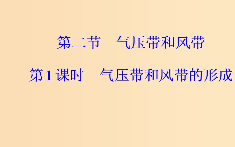 2018-2019学年高中地理 第二章 地球上的大气 第二节 气压带和风带 第1课时 气压带和风带的形成课件 新人教版必修1.ppt_第2页