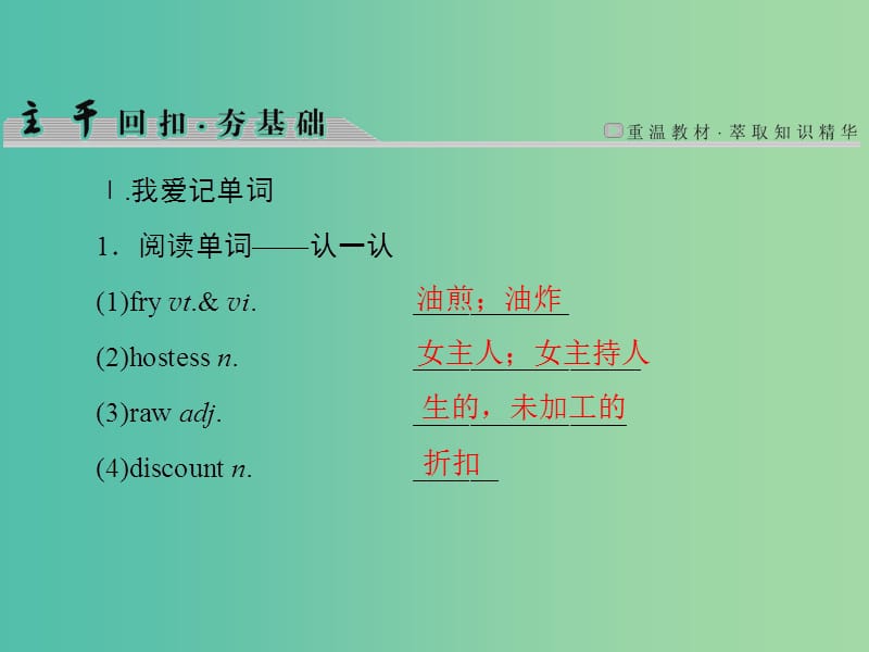 高考英语大一轮复习第1部分模块复习方略Unit2Healthyeating课件新人教版.ppt_第2页