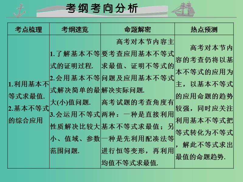 高考数学复习 第七章 第四节 基本不等式及其应用课件 理.ppt_第2页