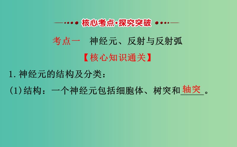 高考生物一轮复习 第2章 动物和人体生命活动的调节 第1节 通过神经系统的调节课件 新人教版必修3.ppt_第3页