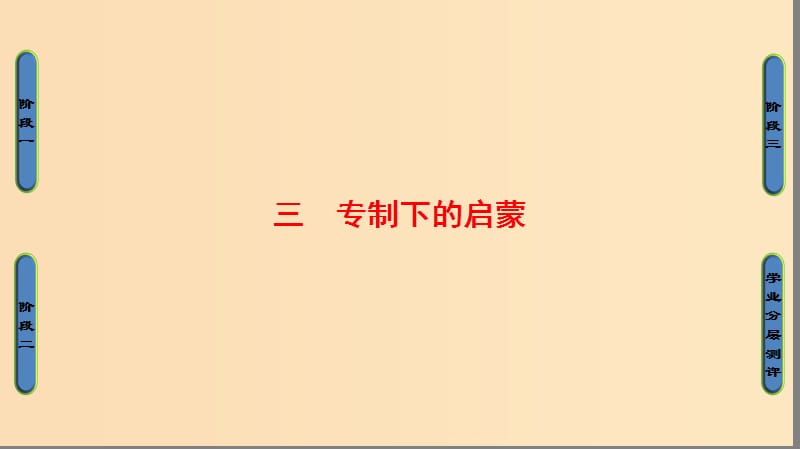 2018年高考歷史一輪復習 專題6 3 專制下的啟蒙課件 新人教版必修3.ppt_第1頁