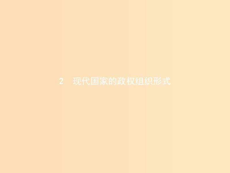 2019-2020学年高中政治 专题1 各具特色的国家和国际组织 2 现代国家的政权组织形式课件 新人教版选修3.ppt_第1页