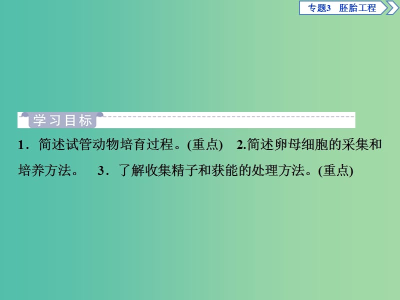 2019年春高中生物 专题3 胚胎工程 3.2 体外受精和早期胚胎培养课件 新人教版选修3.ppt_第2页