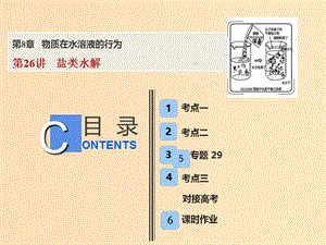 2019版高考化學(xué)一輪復(fù)習(xí) 第8章 物質(zhì)在水溶液的行為 第26講 鹽類水解課件 魯科版.ppt