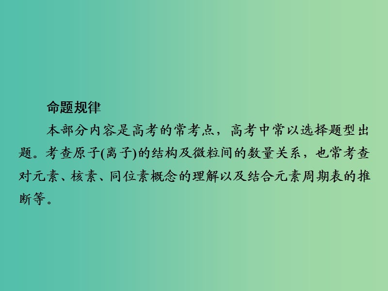 2019届高考化学一轮复习 专题 原子结构课件 新人教版.ppt_第3页