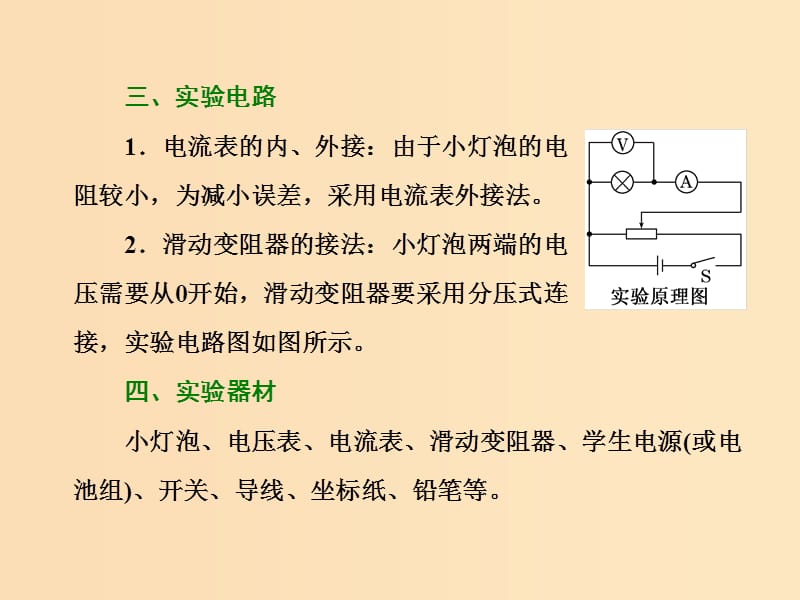 2018-2019学年高中物理第二章实验：测绘小灯泡的伏安特性曲线课件新人教版选修3 .ppt_第2页