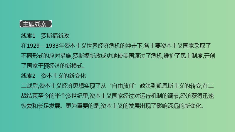 全品复习方案2020届高考历史一轮复习第11单元世界资本主义经济政策的调整和苏联的社会主义建设课件新人教版.ppt_第3页