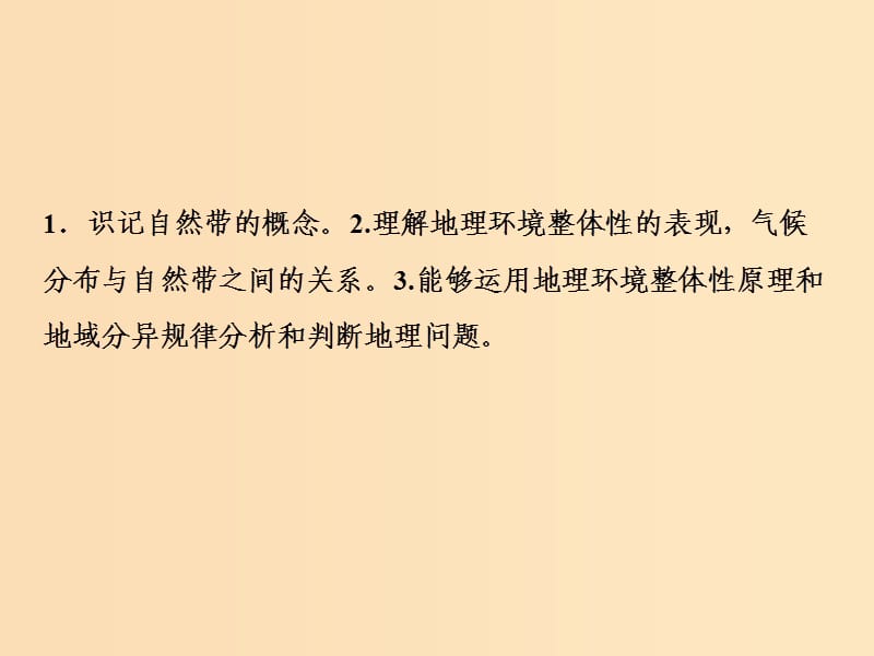 2019版高考地理一轮复习 第一部分 自然地理 第三章 地理环境的整体性和区域差异 第二讲 地理环境的整体性和地域分异课件 中图版.ppt_第3页